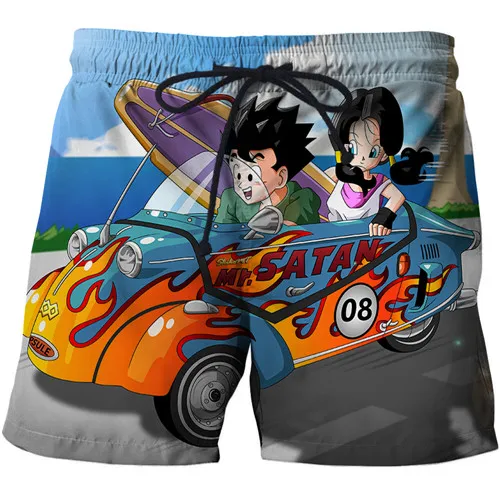 Мужские шорты для плавания с изображением драконболла, пляжные шорты для плавания, Шорты для плавания, мужские спортивные шорты для бега - Цвет: AFSTK1225