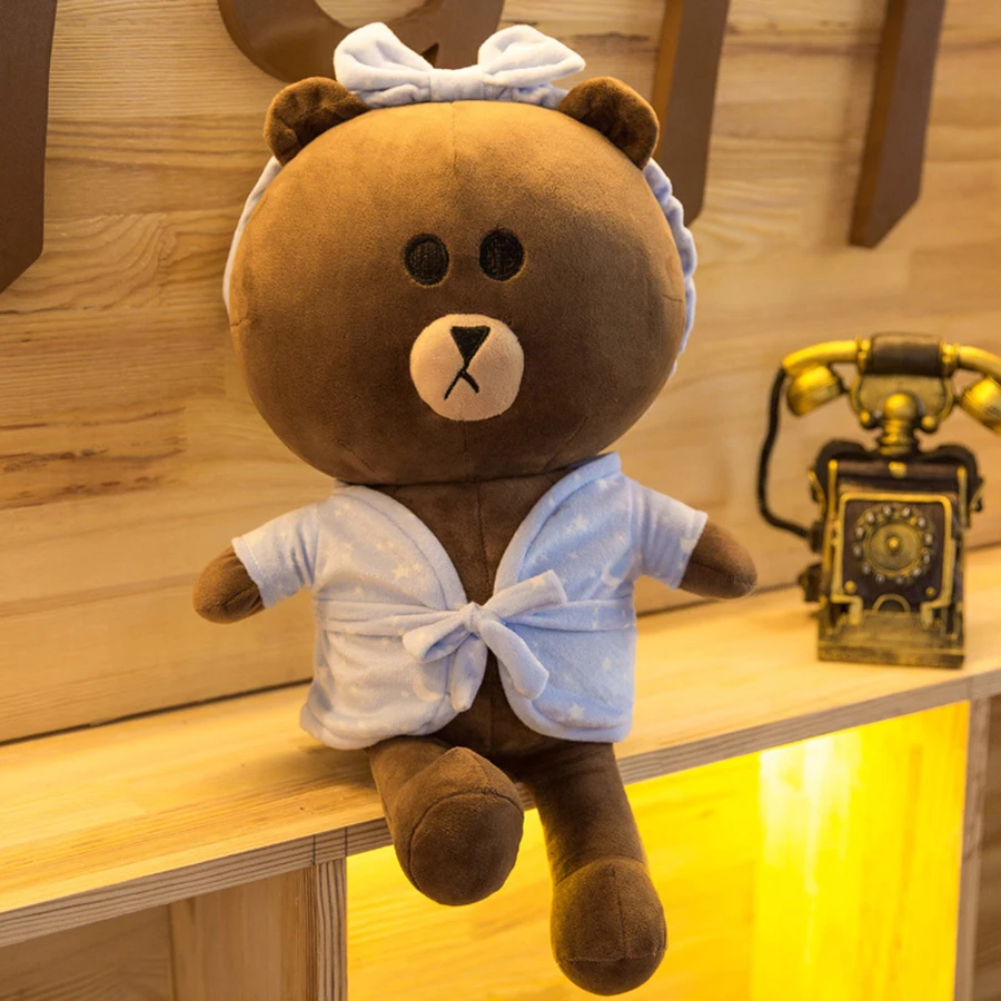 

50cm Brown Bear&Cony Rabbit Kawaii Children Birthday Gifts Girlfriend Cute Pillow Stuffed Plush Toys Animals Soft Dolls 10F0634