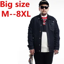 9XL 8XL 6XL Men jean coat autumn winter new style hot sale high quality male jean jacket comfortable slim brief turn-down collar