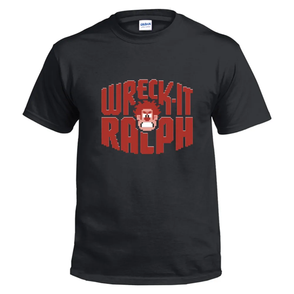 

Wreck-It Ralph Printing t-shirts Women Mens Casual O neck short sleeve t shirt cotton tshirt men tops