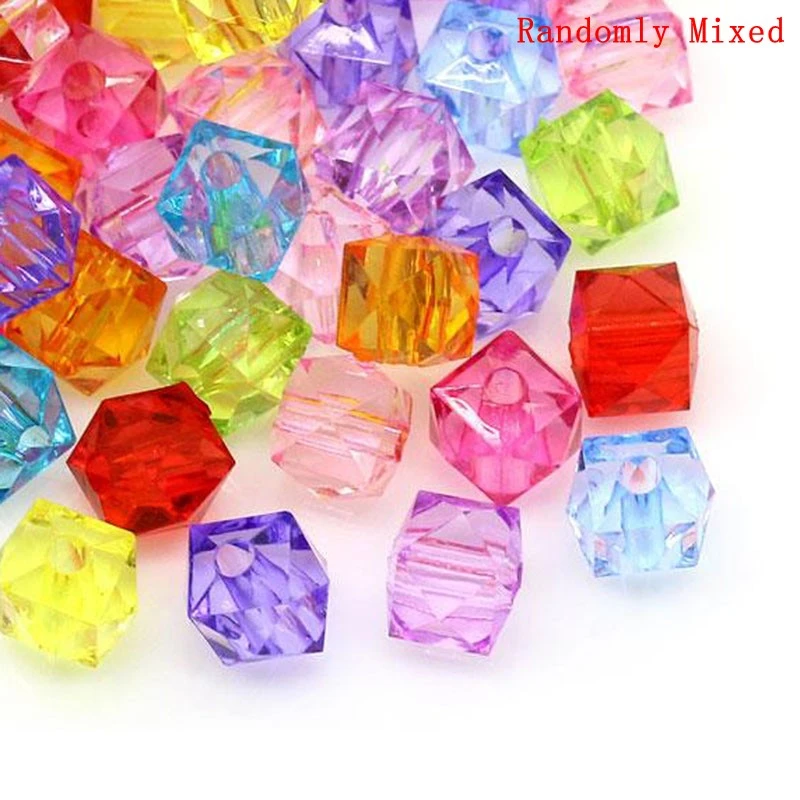

DoreenBeads Acrylic Spacer Beads Cube Mixed 8x8mm,Hole:Approx 1.8mm,300PCs (B24400), yiwu