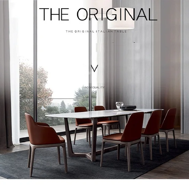 Best Quality U-BEST 2018 Nordic modern minimalist rectangular solid wood marble small family dining table and chairs combination Best Quality U-BEST 2018 Nordic modern minimalist rectangular solid wood marble small family dining table and chairs combination