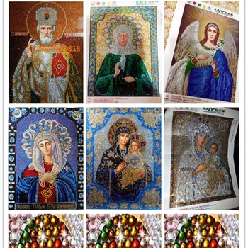 

NEW Wedding decoration gift Icon Diamond Embroidery Religion Diamond Mosaic Religious DIY 5D Craft Crystal Bead Drill Decor Gift