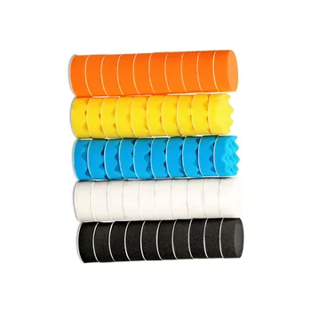 

Wave Polishing pads Flat Sponge 50pcs 3" Disc Waxing Bonnets Mitts Automotive Tools Foam Accessories