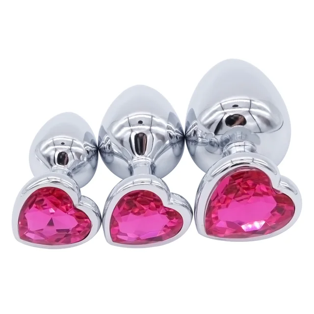 Buy Domi 3pcs Anal Beads Crystal Jewelry Heart Butt