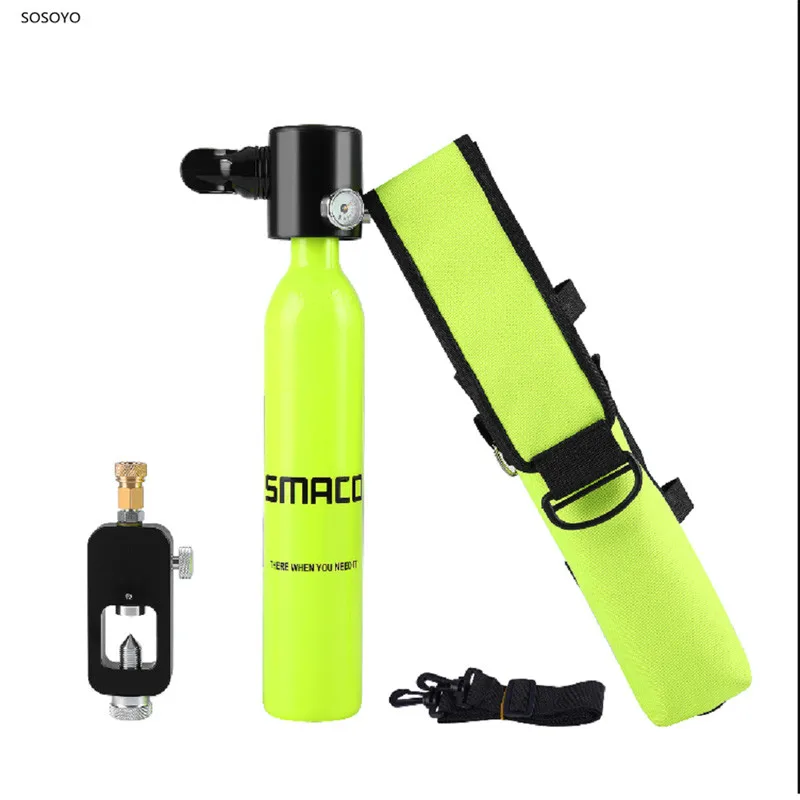 Portable Mini Diving Cylinder Scuba Oxygen Tank Scuba adaptor Customized bag Set Adult Underwater swimming equipment (11)
