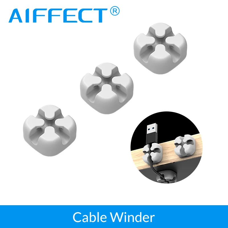 

AIFFECT 12Pcs Cable Wire Organizer Cable Winder Protector Cable Management Headphone Holder Cable Clip Mouse Wire holder