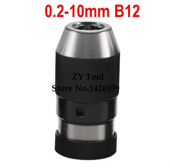 

1pcs Taper B12, 0.2-10mm Adjustable Tapered Keyless Drill Chuck 0.2-10mm B12 Black,Self tightening Drill chuck