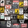 [ Mike86 ] Beware of the DOG GUARD ON DUTY WARNING DANGER Metal Tin Sign Wall Plaque Poster Painting Christmas Decor Art FG-519 ► Photo 1/6