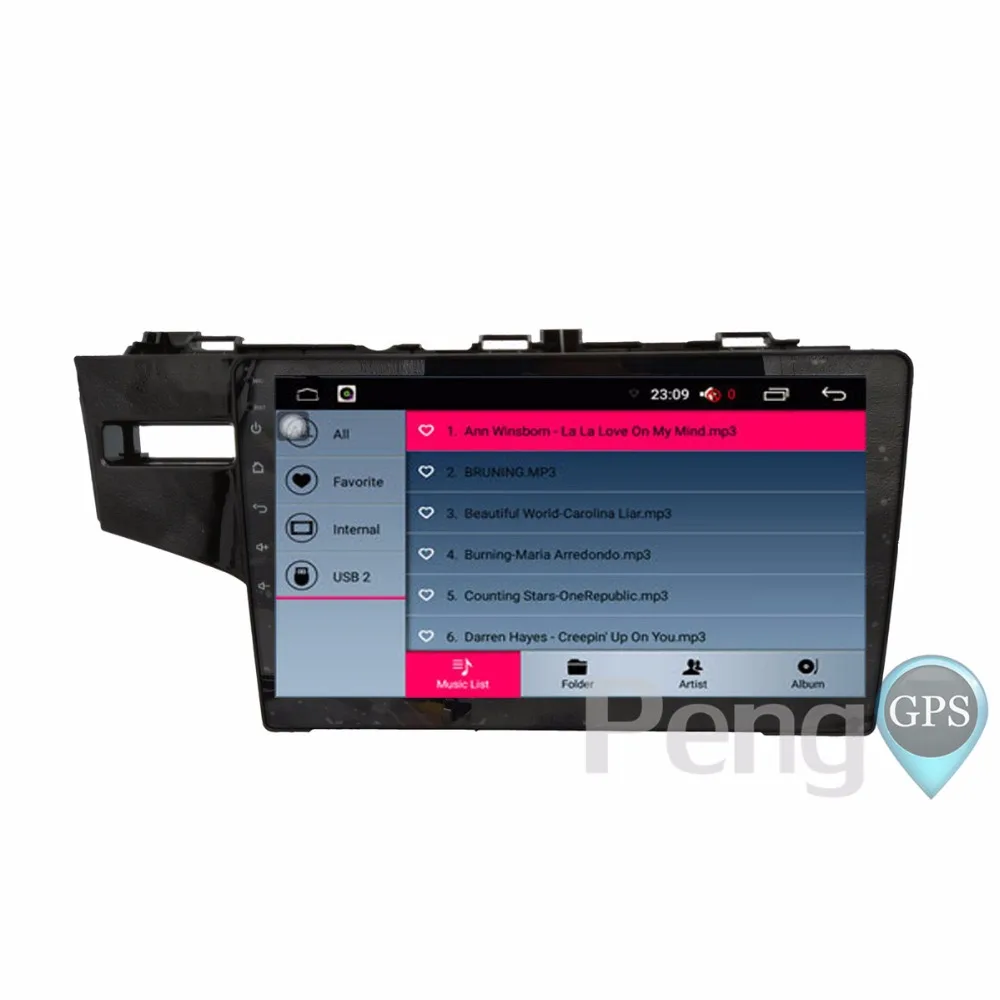 Автомобильный DVD плеер 10 2 дюйма Din Android 6 0 радио GPS навигация для Honda Fit с левым
