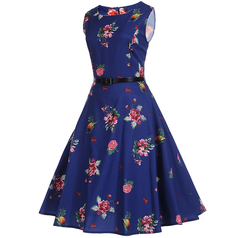 Платье женское винтажное без рукавов большого размера 1950s 60s|plus size dress|summer dressdress