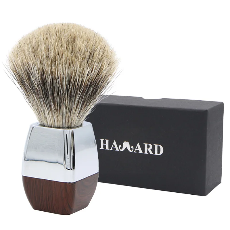 اشترى Haward الحلاقة الرجال 100 النقي فرشاة حلاقة من فرو الغرير ل سلامة مزدوجة حافة الحلاقة أو الحلاقة الحلاقة حديث