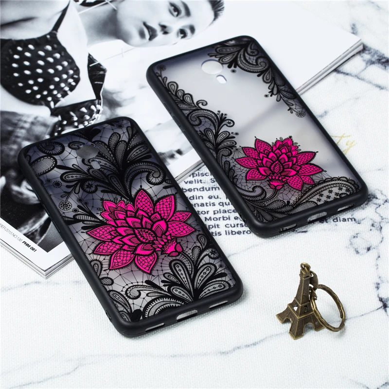 

sFor Meizu M3 Note Case Dark Style Lace Black Rose Flower Relief Phone Case For Meizu M3Note Cover For Meizu M3 Note Fundas