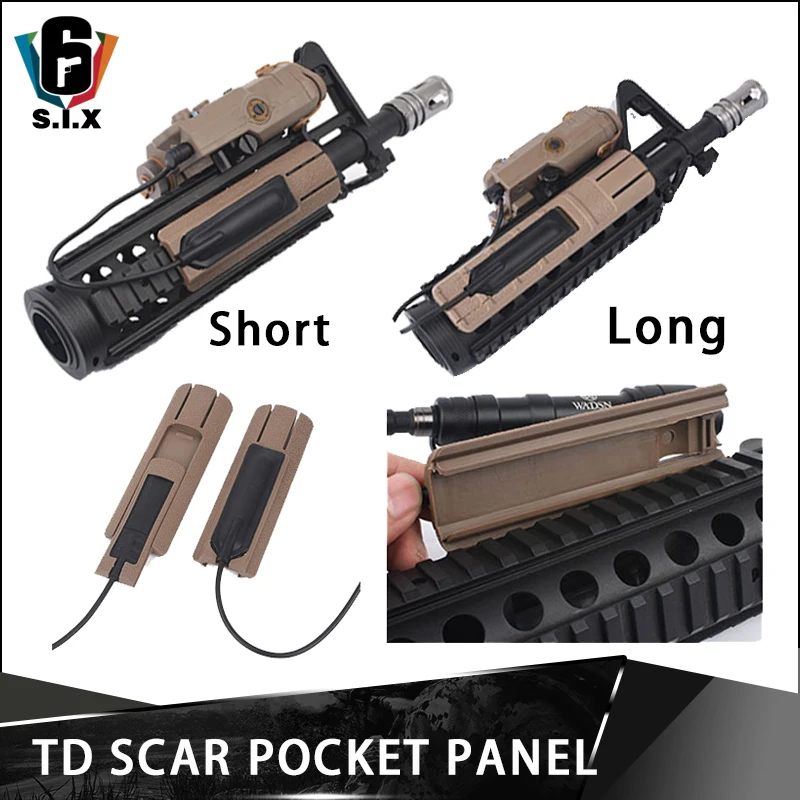 Тактическая кнопка переключения Softair PEQ TD Scar Pocket Pancel для An/PEQ фонарика 16A