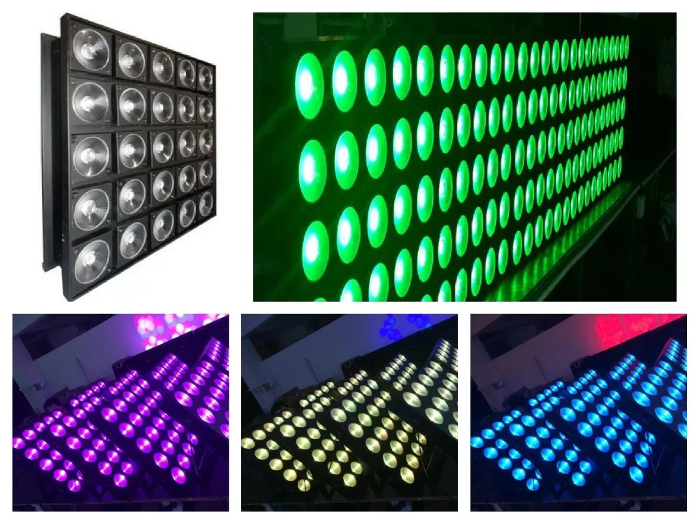 1pcs/lot,25x10w RGB 3in1 led matrix light stage lighting background 5x5