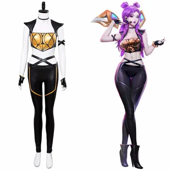 

LOL Cosplay K/DA Daughter of the Void Kaisa Costume Skin KDA Cosplay Sexy Uniform Girls Women Adult Halloween Party Costume