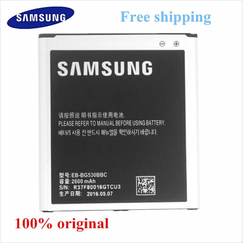 imágenes para Nueva 2600 mah batería 100% batería original samsung g5308 eb-bg530bbc g5309w g5306 j5 j5000 j5008 j5009 + número de pista imágenes para Nueva 2600 mah batería 100% batería original samsung g5308 eb-bg530bbc g5309w g5306 j5 j5000 j5008 j5009 + número de pista