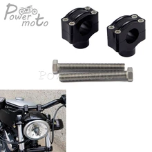 Мотоцикл 1 ''& 25 мм черный руль стояки бар крепежные хомуты для Harley Dyna Touring 883 спортивный Железный Softail на заказ