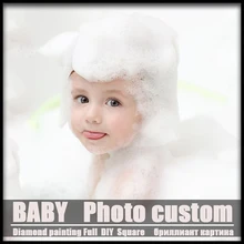 5D DIY Алмазная вышивка крестиком фото на заказ для девочек полная квадратная Алмазная вышивка для мальчиков на свадьбу полная Алмазная мозаика для всей семьи