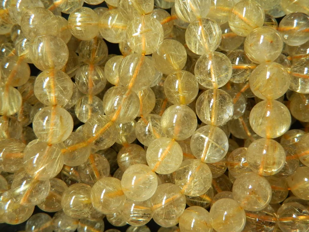 Prix pour Fabrication de bijoux (40 perles/set) naturel 10-10.5mm rutile quartz lisse ronde européenne perles pierre Prix pour Fabrication de bijoux (40 perles/set) naturel 10-10.5mm rutile quartz lisse ronde européenne perles pierre