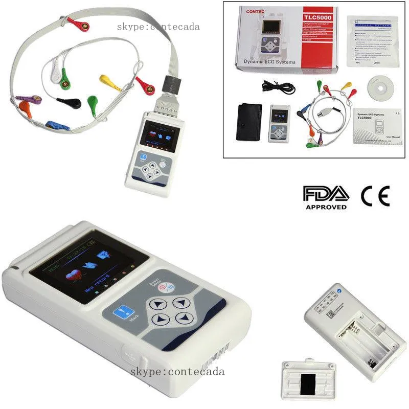 Online 2018 Neueste TLC5000 12 kanal EKG EKG Holter System Recorder Monitor Software FDA