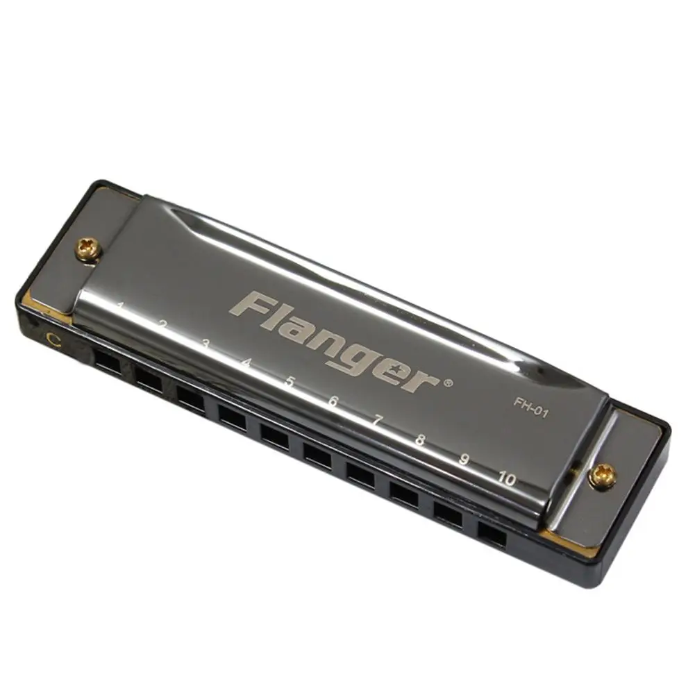 

Dragonpad Flanger FH-01 Diatonic Blues Harmonica Standard 10 Hole 20 Tone with Case C Key for Beginner Professionals