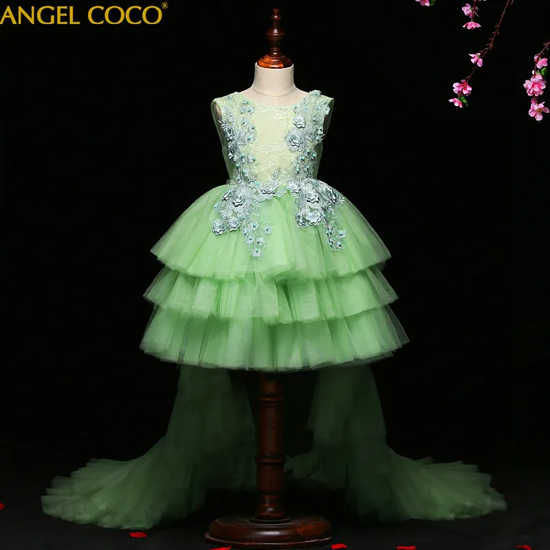 Baby & Young Girls Kids Wedding Flower Girl Dress Princess Party Pageant Formal Dress Back Bow Sleeveless Lace Tulle Dress 3-15Y Baby & Young Girls Kids Wedding Flower Girl Dress Princess Party Pageant Formal Dress Back Bow Sleeveless Lace Tulle Dress 3-15Y