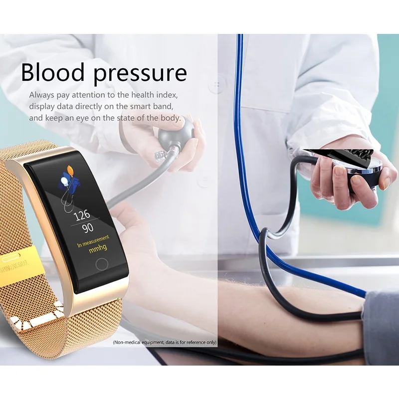  ONEVAN Metal Smart Band Blood Pressure Heart Rate Monitor GPS Sport Fitness IP67 Smart Bracelet Wat - 33036430680
