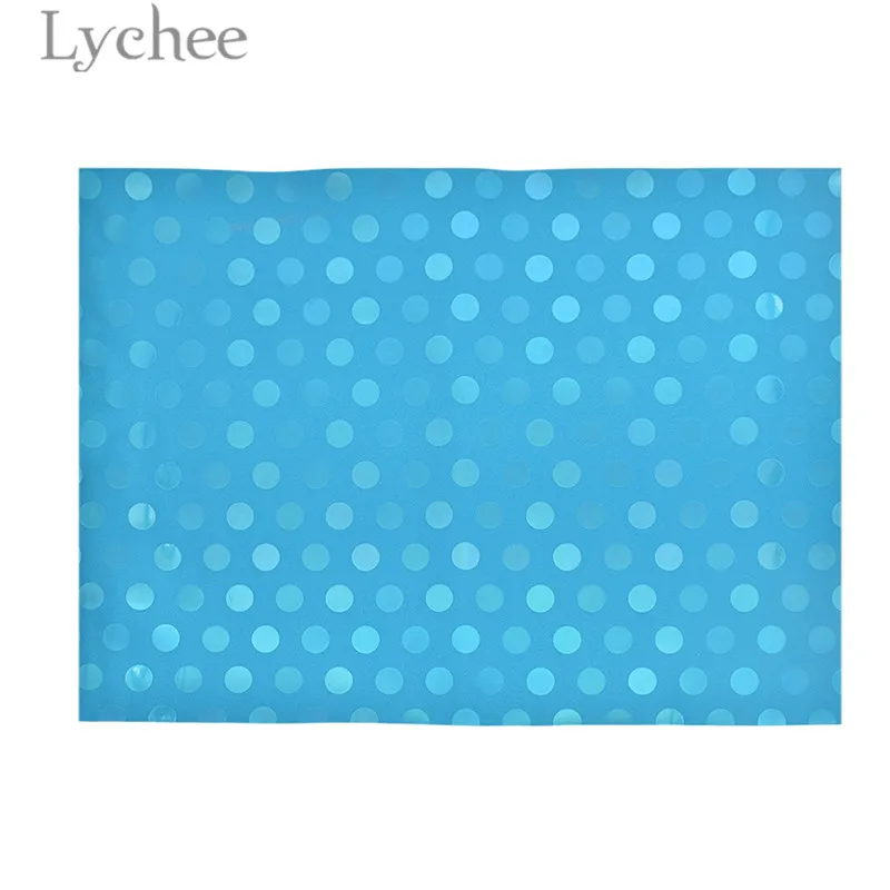 Lychee, 1 предмет A4 горошек голографическая ПУ кожа ткань высокое качество синтетической кожи DIY Материал для сумки из натуральной кожи Ремни
