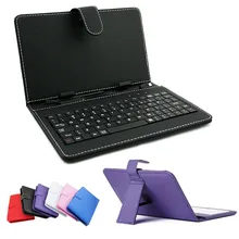 amzdeal Universal 10.1 Inch Micro USB tablet keyboard tablet PC Leather Case Keyboard Holster Keyboard Stand Tablet PC Stand
