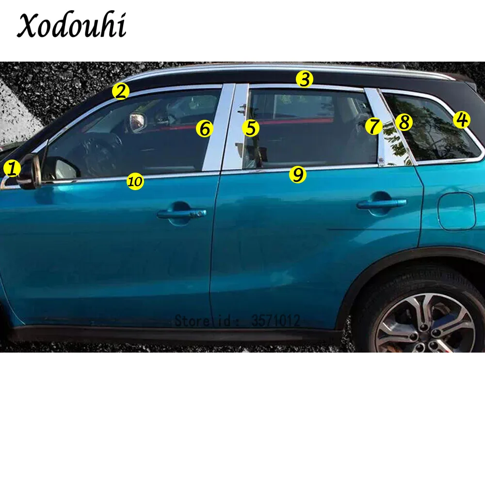 Для Suzuki Vitara 2016 2017 2018 2019 корпус автомобиля нержавеющая сталь стекло окно украшение