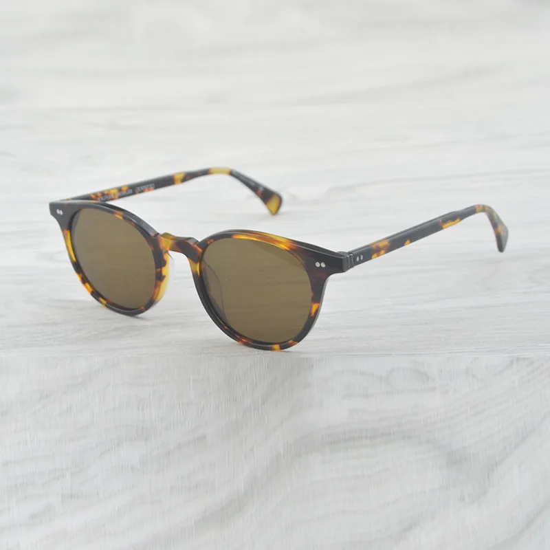 Модные круглые солнцезащитные очки Delray солнцезащитные очки винтажные мужские женские OV5318 Овальные Солнцезащитные очки Брендовые Дизайнерские мужские и женские - Цвет линз: Tortoise VS Brown