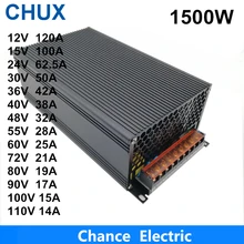 12V 15V 24V 36V 40V 48V 55 Вт 60В 72В 80 dc-двигатель, напряжение 90V 100V 110V 1500W импульсный источник Мощность Слоники преобразователь переменного тока в постоянный, Питание для промышленного поля