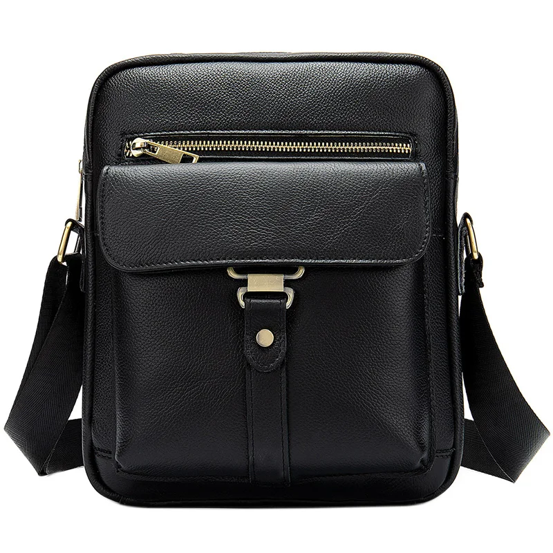 

The First Layer Of Leather Men'S Bag Fashion Single Shoulder Vertical Briefcase Casual Retro Messenger Bag