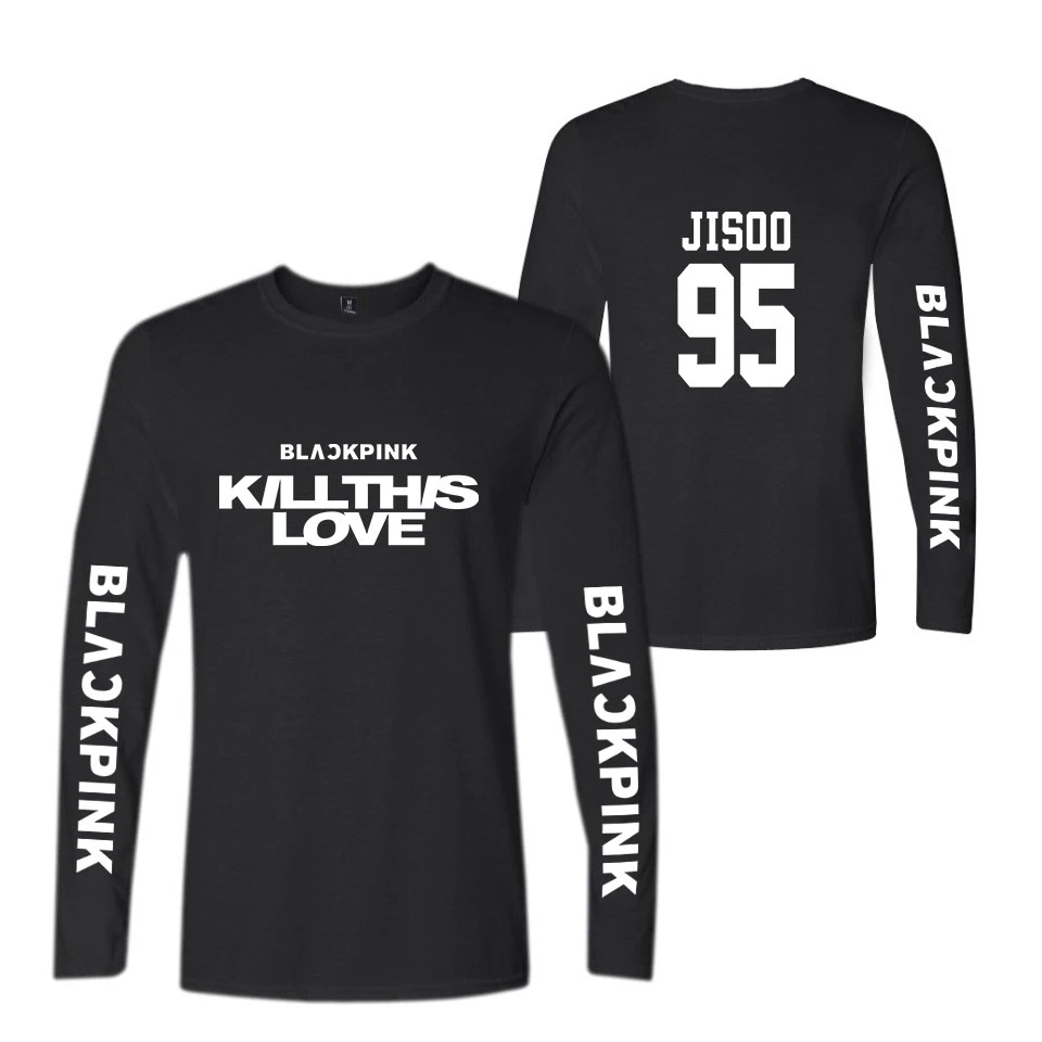 

2019 Blackpink Kill This Love Kpop T-shirts Women/Men Fashion Long Sleeve Tshirts Hot Sale Casual Streetwear Clothes