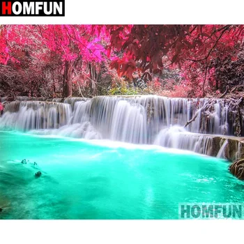 

HOMFUN Full Square/Round Drill 5D DIY Diamond Painting "Landscape scenery" Embroidery Cross Stitch 5D Home Decor Gift A16947