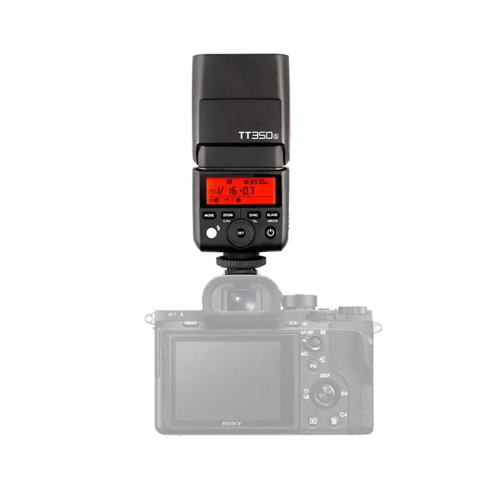 Вспышка Godox Mini TT350 TT350S 2 4G TTL + триггер для зеркальной камеры Sony a77II a7R A6000 A6500 A99 A58|flash