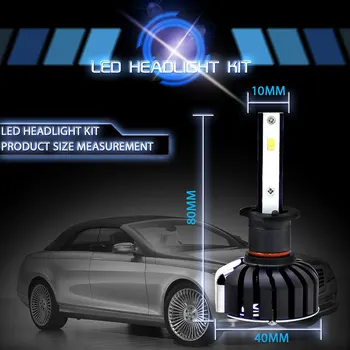 

LED Fog Light 2PCS Super Bright Front Lamp Automobile LED Headlight Universal Lighting Assembly