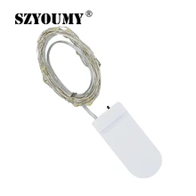 SZYOUMY светодиодный гирлянда 2 м 20 светодиодный s CR2025 Кнопка Батарея привелась в действие светодиодная гирлянда на Рождество свадебное украшение