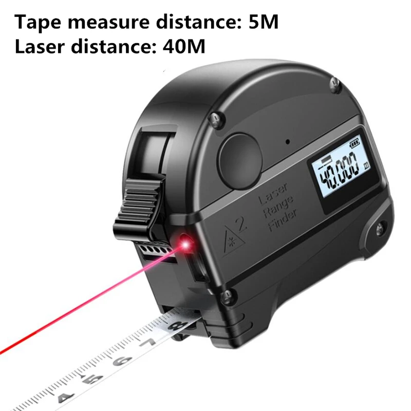 Инфракрасный лазерный дальномер/Высокая Точная лента измерения/измерительный прибор/зарядная лента - Цвет: 40mX5m