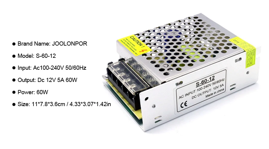12V 60W power supply
