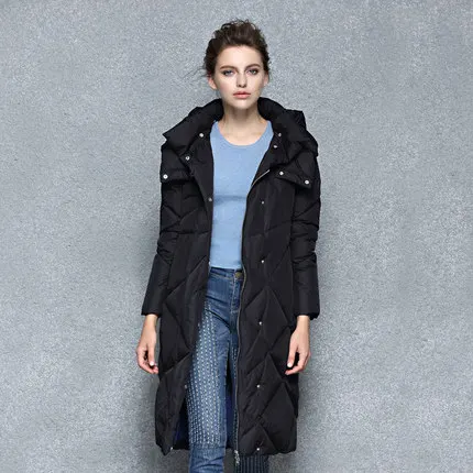 

2016 new hot winter Thicken Warm woman Down jacket Coats Parkas Outerwear Hooded long Slim Loose plus size High end