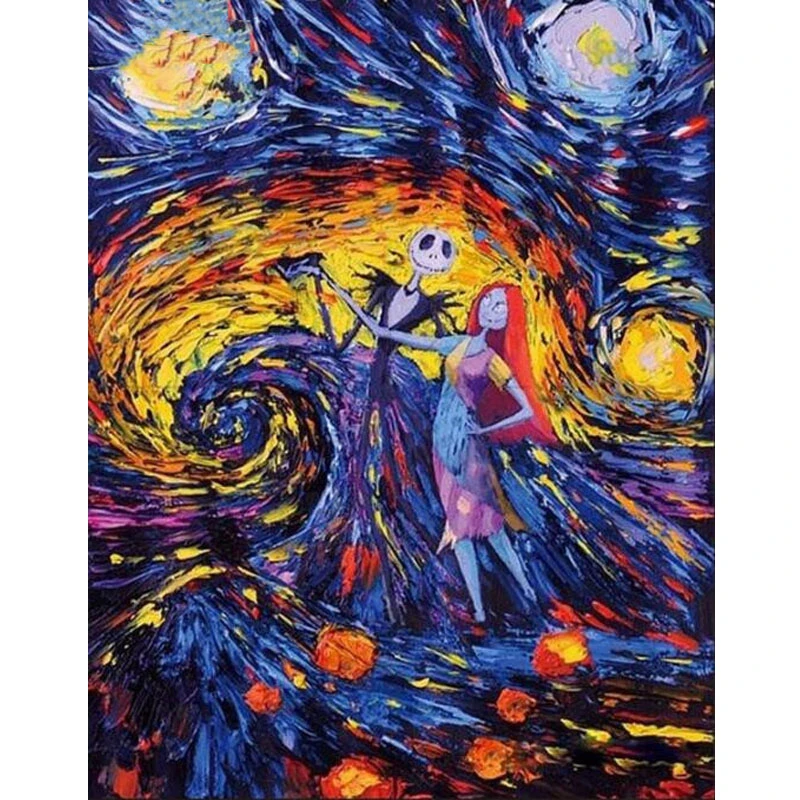 5d Diamond Painting Hallowmas Jack Skellington Puzzle Cross Stitch Diamond Embroidery Mosaic Cross Stitch Halloween Decoration Diamond Painting Cross Stitch Aliexpress
