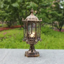 IP65 Бронзовая Античная латунь ретро бра Винтаж Классический Пейзаж Открытый водонепроницаемый Боллард настенный светильник для забора