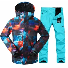 GSOU снег Активный Отдых Лыжная куртка молния ветрозащитный дышащий костюм мужской двойной одной пластины лыжный костюм