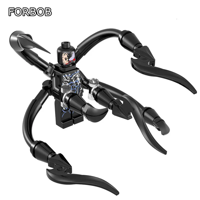 2019 New Compatible Legoing Marvel Superheroes Black Spiderman Venom Minifigs FIgurines Building Blocks Toys Model Building Kits