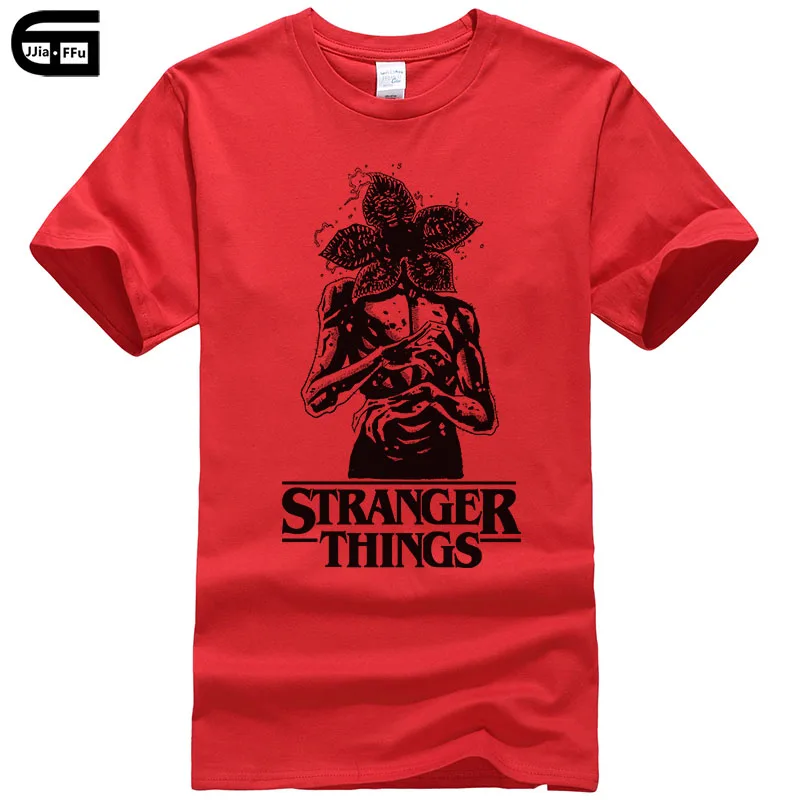 New Street Brand Stranger Things T Shirt Men Funny Strange Demogorgon T-shirt Summer Short Sleeve Print Tee Male Clothing T214