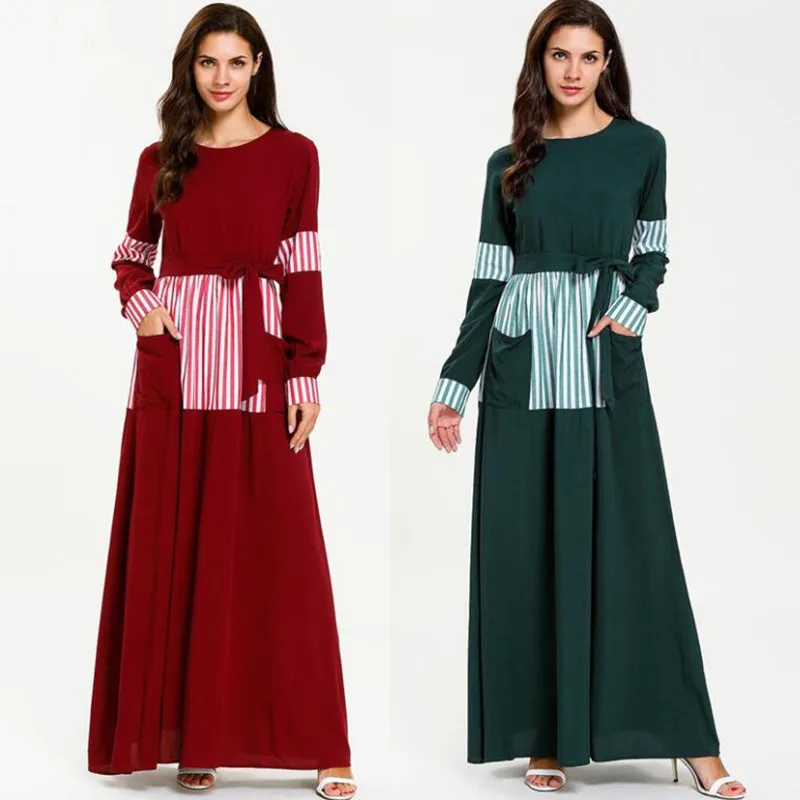 Абая Дубай мусульманское платье джилбаб для женщин Caftan кафтан эльбисе Рамадан