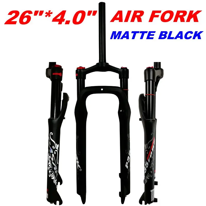 

Snow MTB Moutain 26inch Bike Fork Fat bicycle Fork Air Gas Locking Suspension Forks Magnesium Aluminium Alloy For 4.0"Tire 135mm