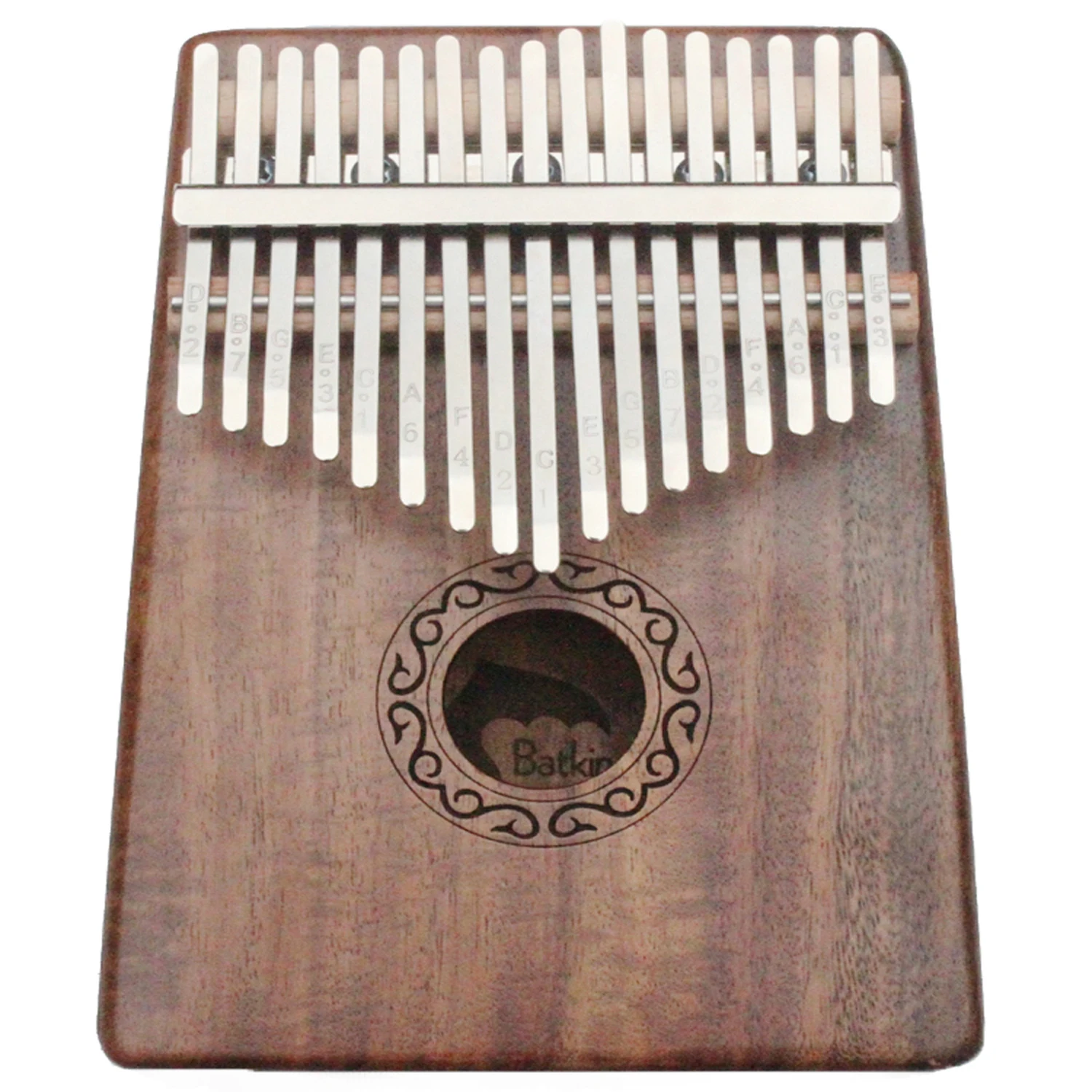 

17 Keys Kalimba Thumb Piano Solid Mahogany Body With Learning Book,Tune Hammer,Cloth Bag,Sticker,Bilingual Instruction